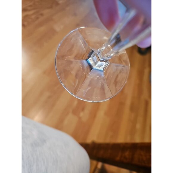 Crystal Wine glass unique cut vertical lines Beautiful Royal Tudor ? Lot Of 2 - Picture 12 of 12